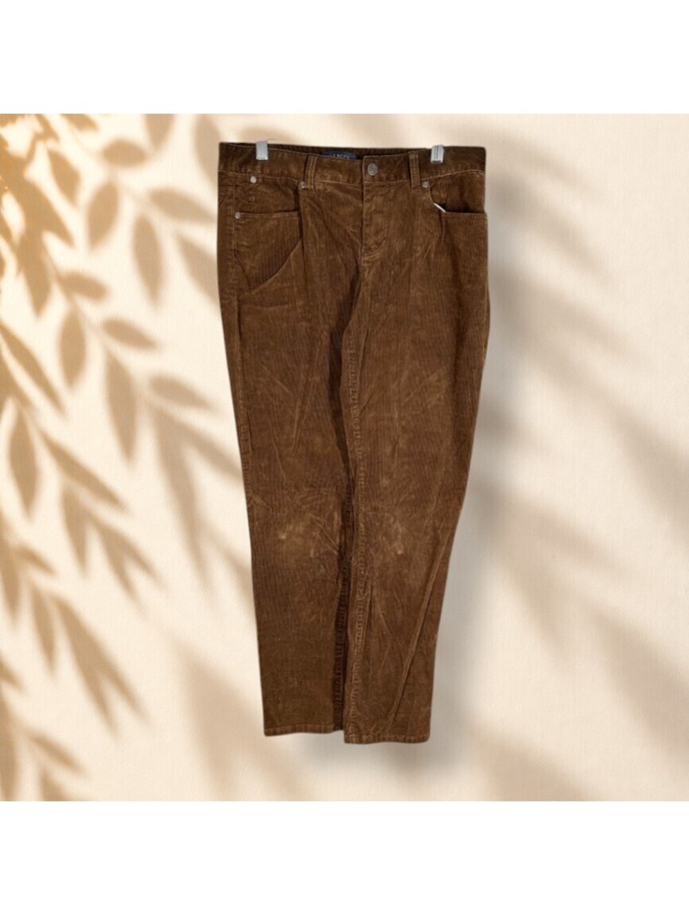 Talbots Pants Women 6 Brown Mid Rise Corduroy Mid Rise Flat Front Straight